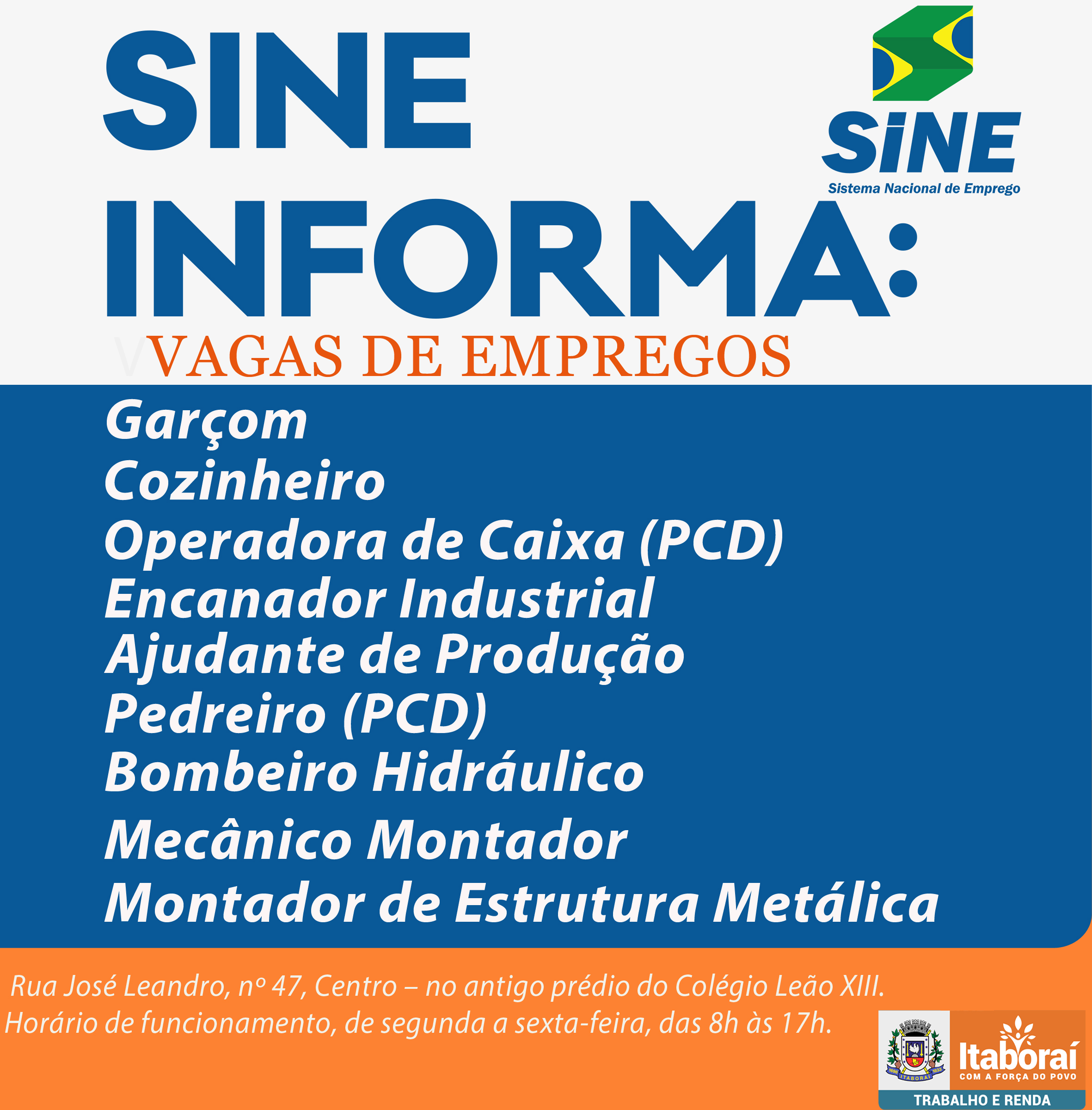 Sine Itaboraí oferece vagas de empregos