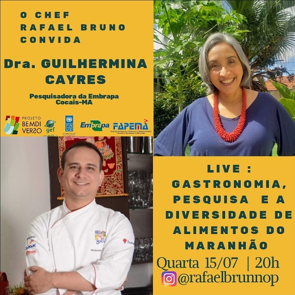 Live aborda gastronomia, pesquisa e diversidade de alimentos no Maranhão