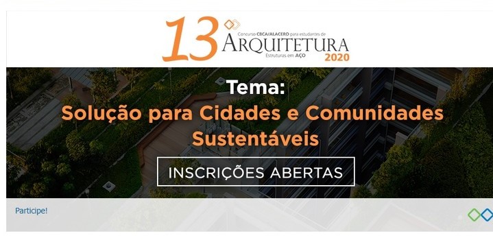 Últimos dias de inscrição para o 13° Concurso CBCA para Estudantes de Arquitetura 2020