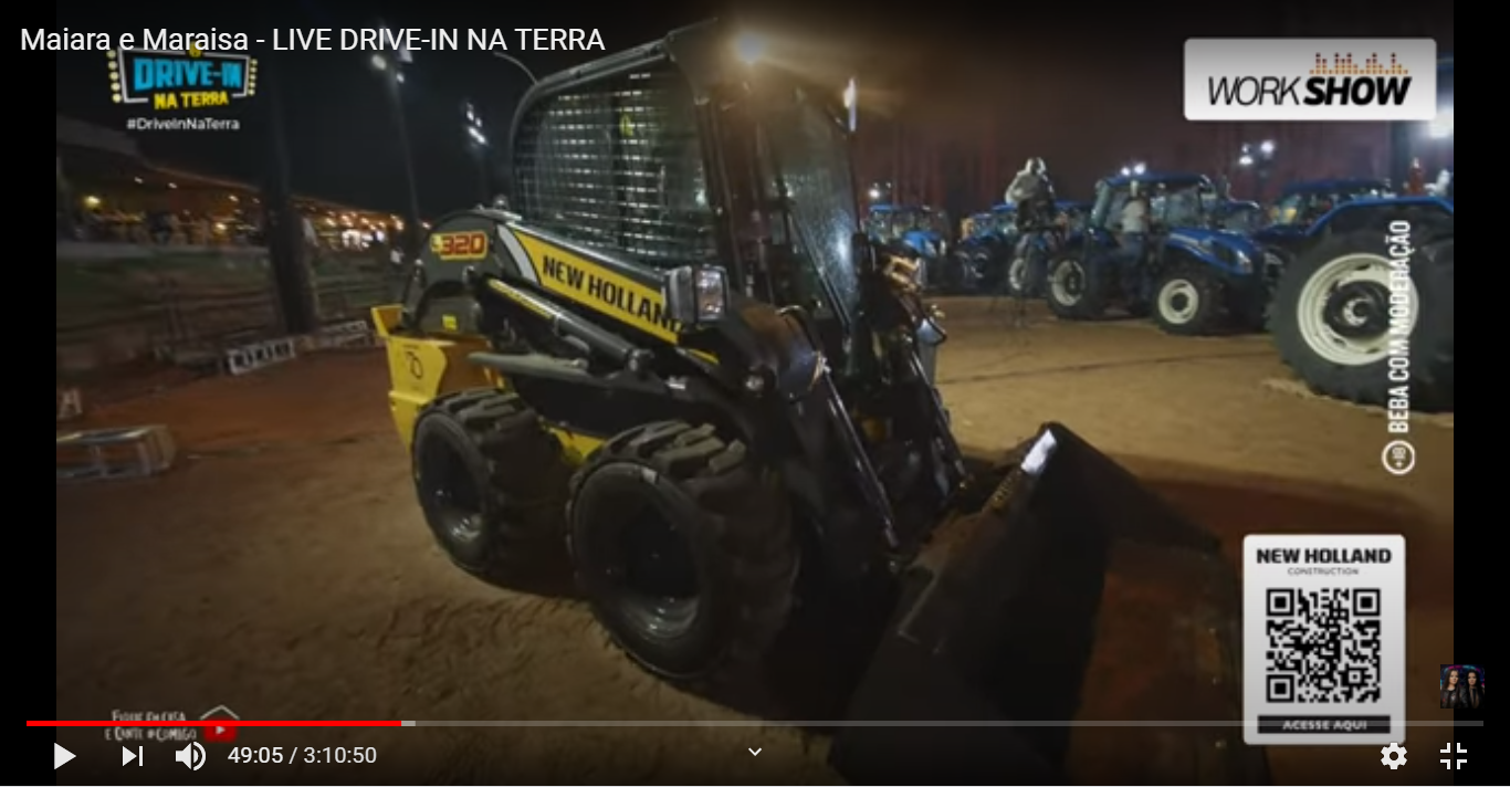 Minicarregadeiras Série 300 da New Holland dão um show à parte na live Drive-In Na Terra