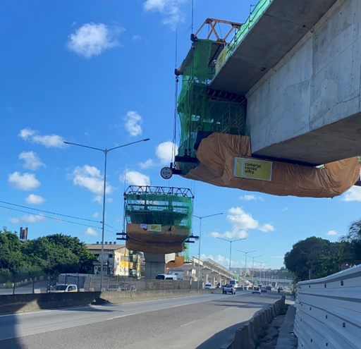 Obras do Tramo III do Metrô de Salvador-Lauro de Freitas avançam com o uso do método inovador