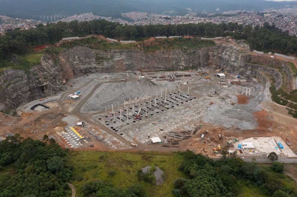 Obras da Linha 6-Laranja ultrapassam 50% de conclusão no Pátio Morro Grande