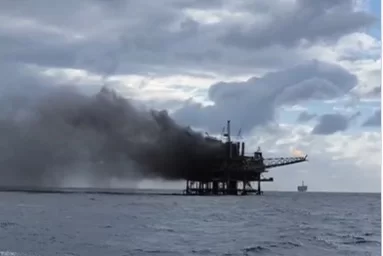 Precarização na Bacia de Campos, provoca Incêndio em PCH-1, da PETROBRAS