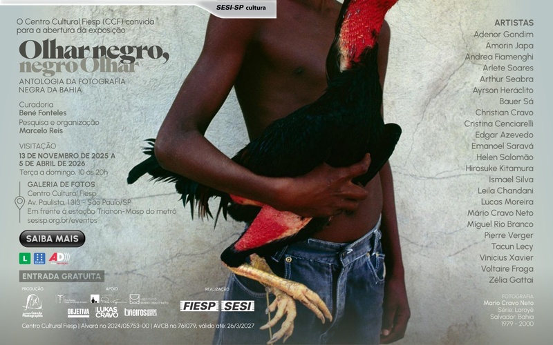 Exposição “Olhar Negro, Negro Olhar” celebra a Antologia da Fotografia Negra da Bahia no Centro Cultural Fiesp